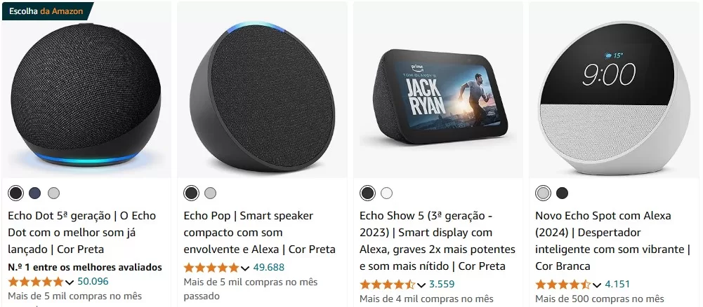 Dispositivos com Alexa