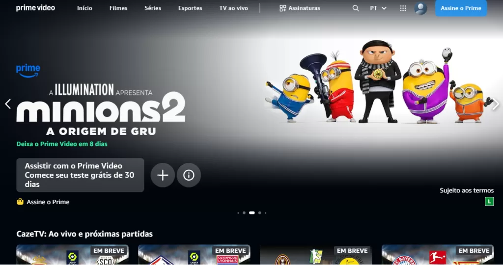 Tela Prime Video