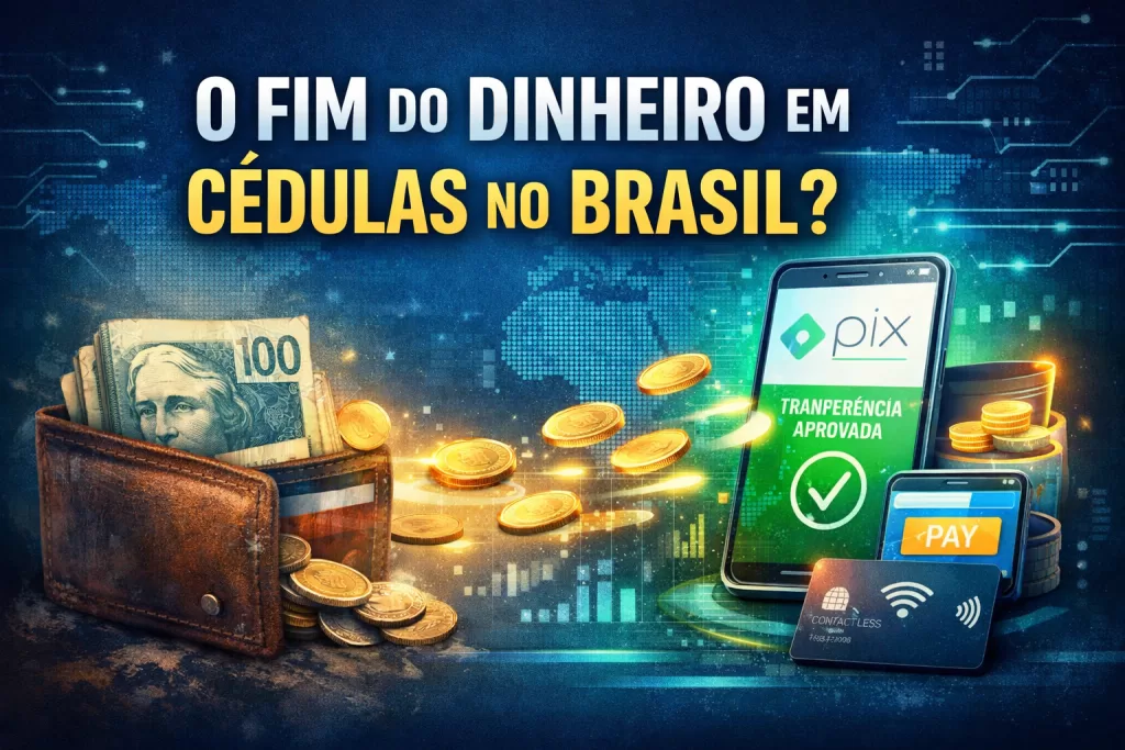 Fim do dinheiro em cédulas no Brasil até 2030.